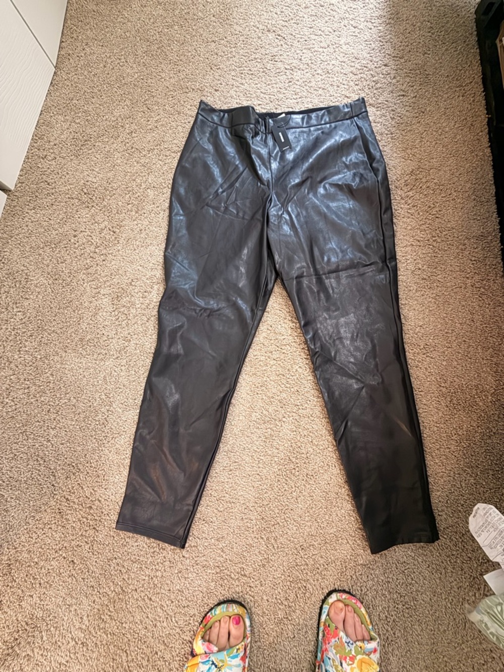 Express Women’s Black Faux Leather leggings